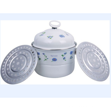 Cookware Enamel Steamer with Lids